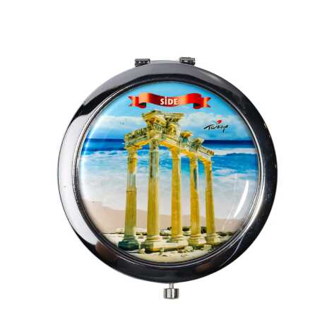 Side Themed Myros Metal Round Mirror 70x11 mm - 3