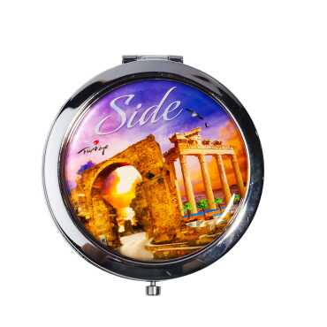 Side Themed Myros Metal Round Mirror 70x11 mm - 7