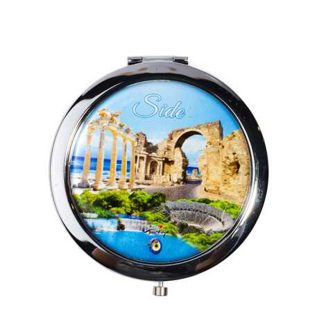 Side Themed Myros Metal Round Mirror 70x11 mm - 8
