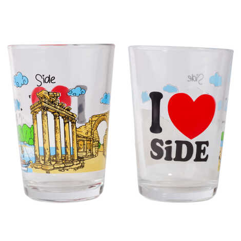 Side Themed Myros Set of Two Water Glasses - 1