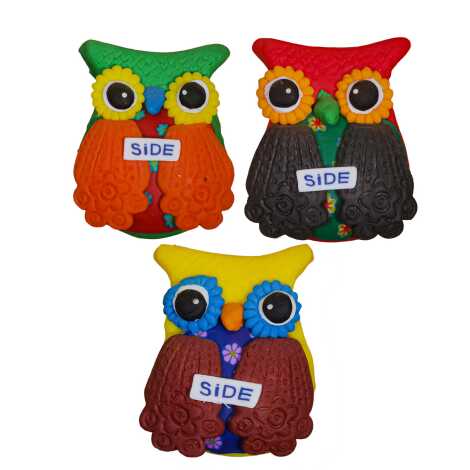 Side Themed Owl Fimo Refrigerator Magnet - 2