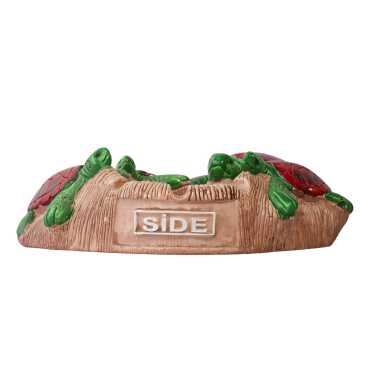 Side Themed Plaster Ashtray with Four Turtles - 1