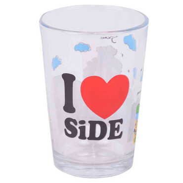 Side Themed Printed Water Glass Set of 6 Pcs - Thumbnail