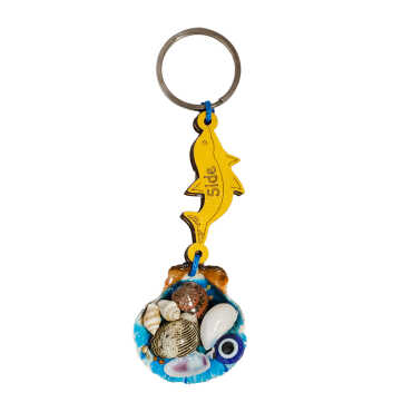 Side Themed Sea Shell Shaking Keychain - 4