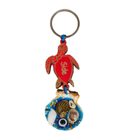 Side Themed Sea Shell Shaking Keychain - 5