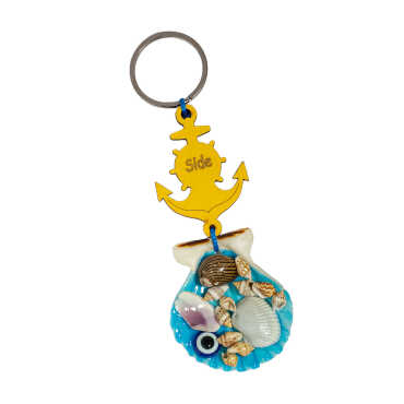 Side Themed Sea Shell Shaking Keychain - 2