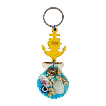 Side Themed Sea Shell Shaking Keychain - Myros