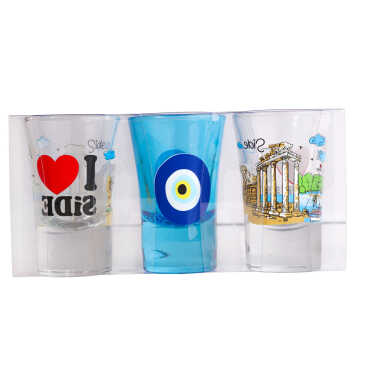 Side Themed Set of Three Shot Glasses - 2