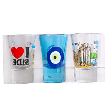Side Themed Set of Three Shot Glasses - 2