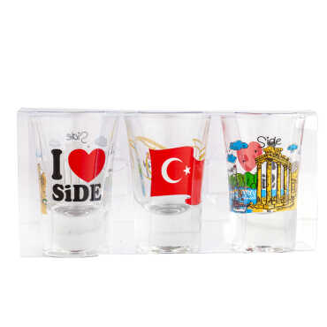 Side Themed Set of Three Shot Glasses - 1