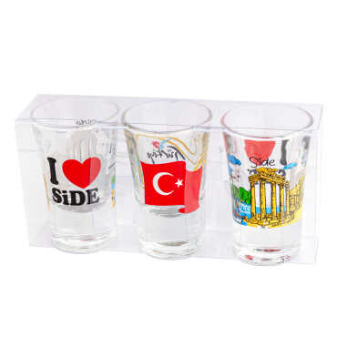 Side Themed Set of Three Shot Glasses - 2