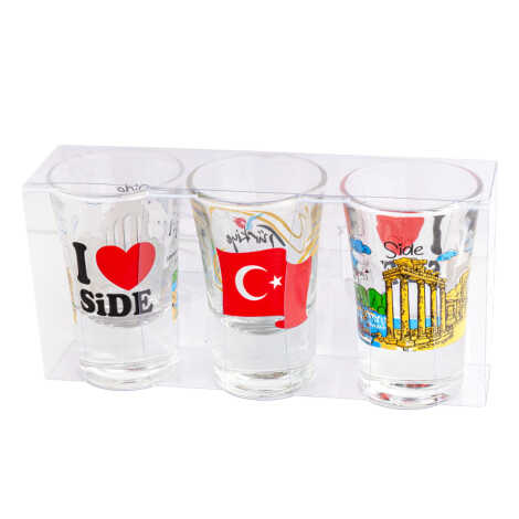 Side Themed Set of Three Shot Glasses - 2