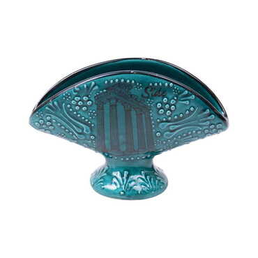 Side Themed Turkish Ceramic Turquoise Napkin Holder - Thumbnail