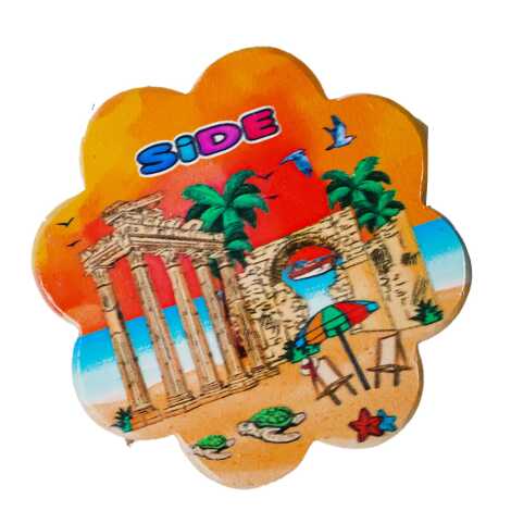 Side Themed UV Daisy Traditional Coaster 88 mm - 5