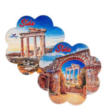 Side Themed UV Daisy Traditional Coaster 88 mm - 6