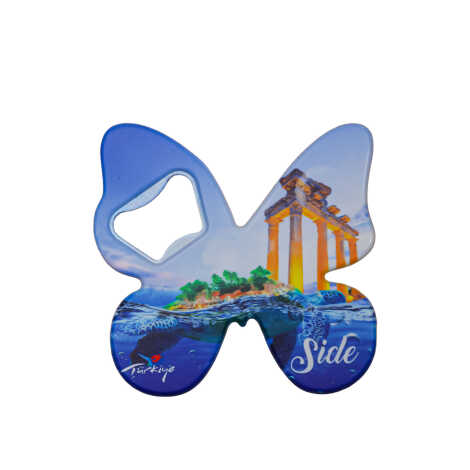 Side Themed UV Printed Butterfly Bottle Opener - 1