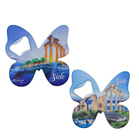 Side Themed UV Printed Butterfly Bottle Opener - 2