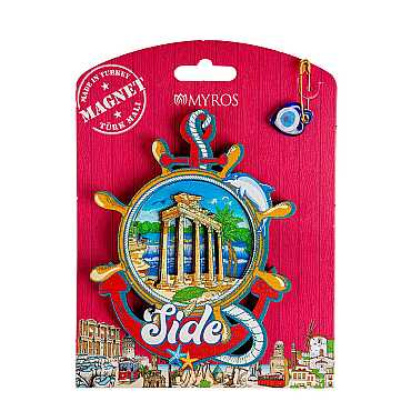 Side Themed UV Printed Carded Wooden Refrigerator Magnet - 4