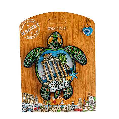 Side Themed UV Printed Carded Wooden Refrigerator Magnet - 13