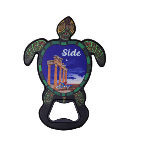 Side Themed UV Printed Turtle Bottle Opener - 1