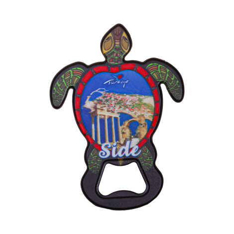 Side Themed UV Printed Turtle Bottle Opener - 3
