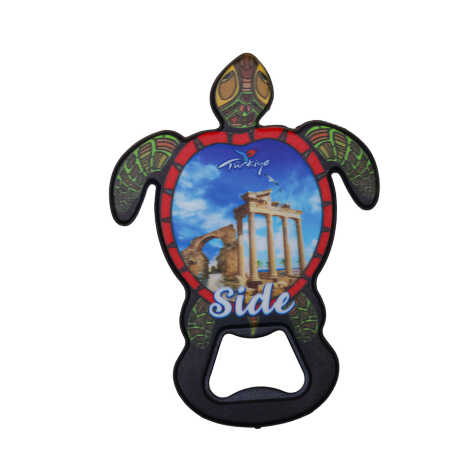 Side Themed UV Printed Turtle Bottle Opener - 6