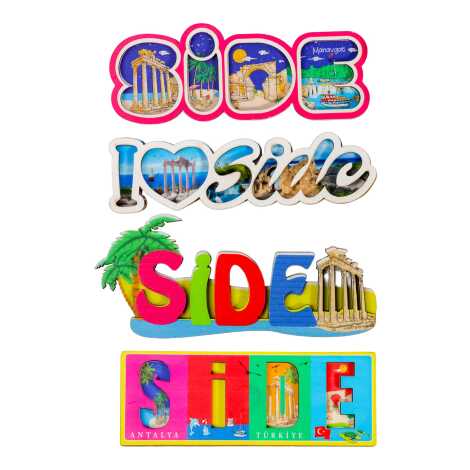 Side Themed Wooden Customised City Name Letter Souvenir Fridge Magnet - 3