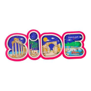Side Themed Wooden Customised City Name Letter Souvenir Fridge Magnet - Myros
