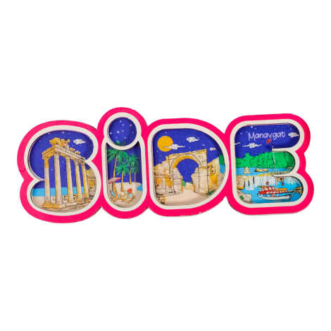 Side Themed Wooden Customised City Name Letter Souvenir Fridge Magnet - 1