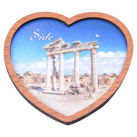 Side Themed Wooden Cute Animals Souvenşr Fridge Magnet Serie C 90x120 mm - 20