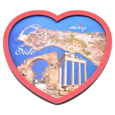 Side Themed Wooden Cute Animals Souvenşr Fridge Magnet Serie C 90x120 mm - 21