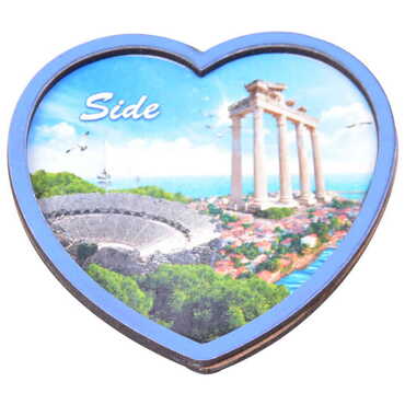 Side Themed Wooden Cute Animals Souvenşr Fridge Magnet Serie C 90x120 mm - 23