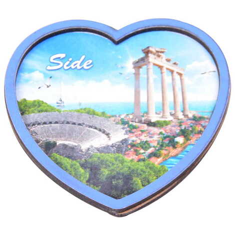 Side Themed Wooden Cute Animals Souvenşr Fridge Magnet Serie C 90x120 mm - 23