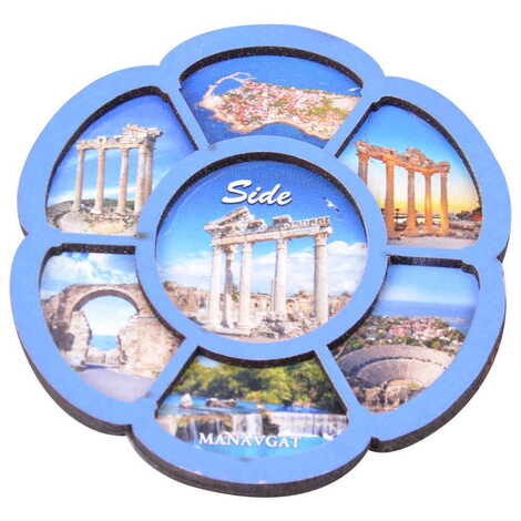 Side Themed Wooden Cute Animals Souvenşr Fridge Magnet Serie C 90x120 mm - 25