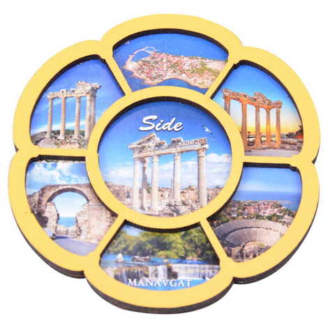 Side Themed Wooden Cute Animals Souvenşr Fridge Magnet Serie C 90x120 mm - 26