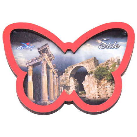 Side Themed Wooden Cute Animals Souvenşr Fridge Magnet Serie C 90x120 mm - 27