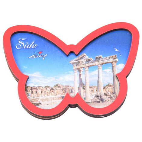 Side Themed Wooden Cute Animals Souvenşr Fridge Magnet Serie C 90x120 mm - 29