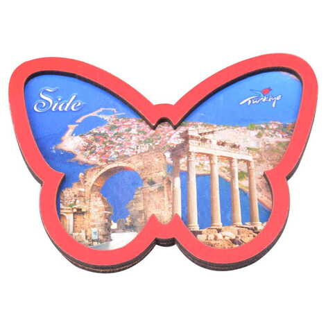 Side Themed Wooden Cute Animals Souvenşr Fridge Magnet Serie C 90x120 mm - 30
