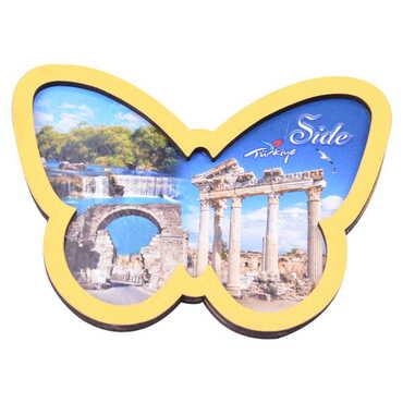 Side Themed Wooden Cute Animals Souvenşr Fridge Magnet Serie C 90x120 mm - 32