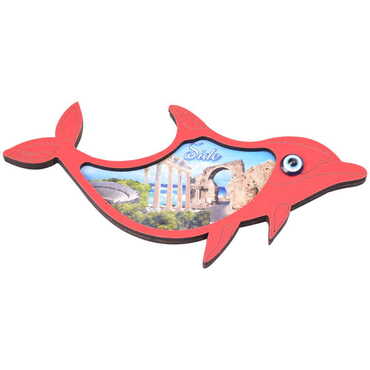 Side Themed Wooden Cute Animals Souvenşr Fridge Magnet Serie C 90x120 mm - 45