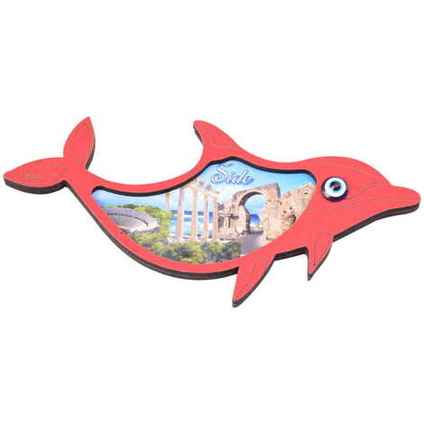 Side Themed Wooden Cute Animals Souvenşr Fridge Magnet Serie C 90x120 mm - 45