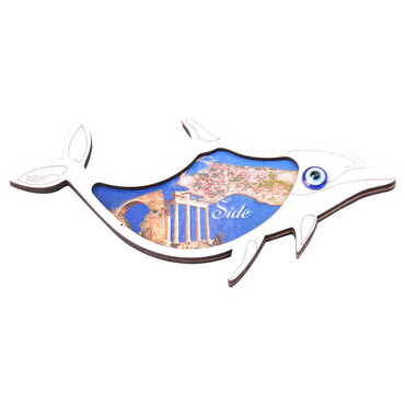 Side Themed Wooden Cute Animals Souvenşr Fridge Magnet Serie C 90x120 mm - 47