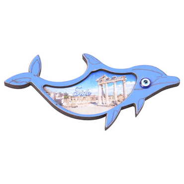 Side Themed Wooden Cute Animals Souvenşr Fridge Magnet Serie C 90x120 mm - 49