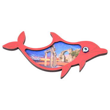 Side Themed Wooden Cute Animals Souvenşr Fridge Magnet Serie C 90x120 mm - 50