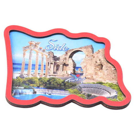 Side Themed Wooden Cute Animals Souvenşr Fridge Magnet Serie C 90x120 mm - 51