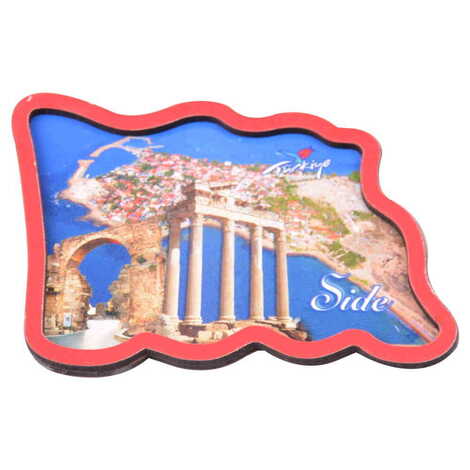 Side Themed Wooden Cute Animals Souvenşr Fridge Magnet Serie C 90x120 mm - 52