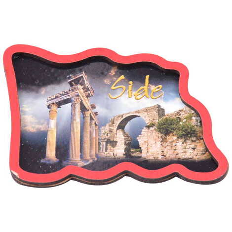 Side Themed Wooden Cute Animals Souvenşr Fridge Magnet Serie C 90x120 mm - 54