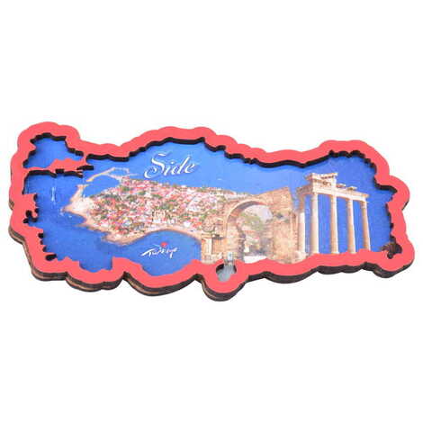 Side Themed Wooden Cute Animals Souvenşr Fridge Magnet Serie C 90x120 mm - 59
