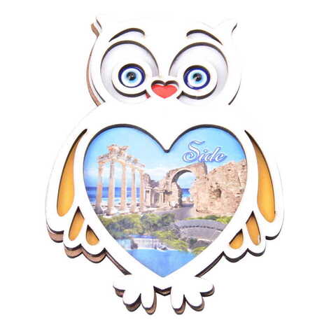 Side Themed Wooden Cute Animals Souvenşr Fridge Magnet Serie C 90x120 mm - 60