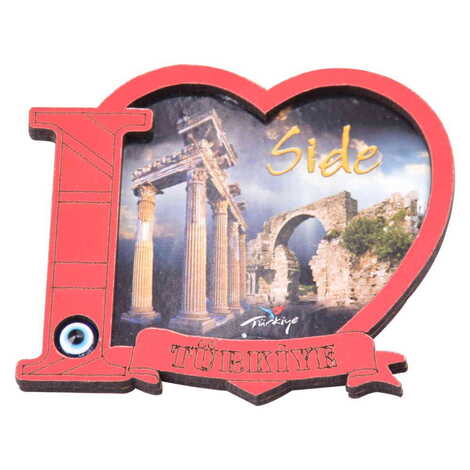 Side Themed Wooden Cute Animals Souvenşr Fridge Magnet Serie C 90x120 mm - 70